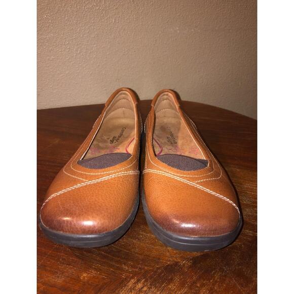 Comfortiva Align Brown Ombre Tip Comfort Leather Loafer / Flats 6.5W - Picture 2 of 8